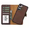 Samsung Galaxy S23 Plus Uyumlu Deri Cüzdanlı Kılıf G2 Kahve