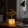 Sarı Saksılı LED Yapay Çiçek