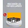 Şarj Edilebilir LED Far Hareket Sensörlü 5 Modlu Outdoor