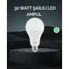 Şarjlı LED Ampul 30 Watt Soğuk Beyaz