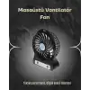 Şarjlı Usb Fan – Masaüstü Mini Vantilatör, Taşınabilir, Işıklı, 3 Kademeli, Sessiz