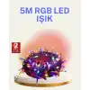 Şeffaf Kablolu 50 Ampullü 5 Metre LED Işık Dekoratif Aydınlatma
