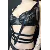 Seksi Günlük Göğüs Deri Harness 1058
