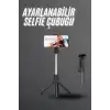 Selfie Çubuğu Tripod Bluetooth Kumandalı Selfie Çubuğu Telefon Tutucu