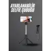 Selfie Çubuğu Tripod Bluetooth Kumandalı Selfie Çubuğu Telefon Tutucu