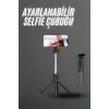Selfie Çubuğu Tripod Bluetooth Kumandalı Selfie Çubuğu Telefon Tutucu
