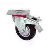 Servis Tekeri - Tablalı Frenli Siyah Döner - Çap 80 Mm