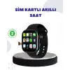 Sesli Arama Özellikli Sım Kartlı Siyah Akıllı Saat
