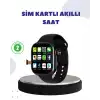 Sesli Arama Özellikli SIM Kartlı Siyah Akıllı Saat