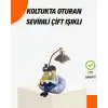 Sevgiliye Özel Çift Figürlü LED Masa Lambası Okuyan Çift Tasarım
