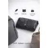 Siyah Kapüşonlu Çıtçıtlı Eva Yağmurluk Rüzgar ve Suya Dayanıklı Unisex Standart Boy