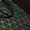 Siyah Geometrik Desenli Mini Boy Karton Hediye Çantası