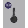 Siyah Kablosuz Bluetooth Kulaklık 300 Mah Hızlı Şarj Katlanabilir Pedli