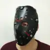 Siyah Kırmızı Çizgili Jason Hannibal Maskesi