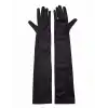 Siyah Renk Dirseğe Kadar Uzun Kumaş Eldiven 40 Cm Bx40