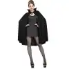 Siyah Renk Yakalı Halloween Pelerini 90 cm