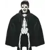 Siyah Renk Yakalı Halloween Pelerini 90 cm