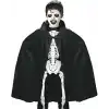 Siyah Renk Yakalı Halloween Pelerini 90 cm
