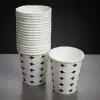 Siyah Yıldız Desenli Karton Bardak - 7 Oz - 50li Paket