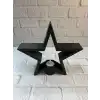 Siyah Yıldız Şeklinde Mumluk Loş Işık Dekor Aksesuarı