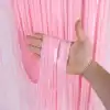 Soft Pembe Püsküllü Kapı Perdesi