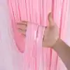 Soft Pembe Püsküllü Kapı Perdesi