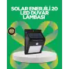Solar Enerjili 20 LED Hareket Sensörlü Duvar Lambası