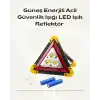 Solar Şarjlı Üçgen Led Park Ve İkaz Lambası