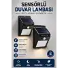 Solar Sensörlü Duvar Lambası Bahçe Lamba 20 Led Işık
