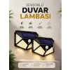 Solar Sensörlü Duvar Lambası Bahçe Lambaso Parlak Beyaz Işık Suya Dayanıklı