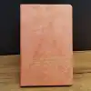 Somon Rengi Desenli Deri Defter