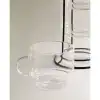 Standlı Borosilikat 4lü Fincan Seti