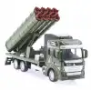 Sürtmeli Die Cast Metal Roketatar Rampalı Askeri Kamyon