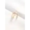 T Harfli Altın Renk Ayarlanabilir Yüzük