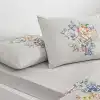 Taç Çift Kişilik Ranforce Nevresim Takımı Fiora Gri