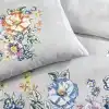 Taç Çift Kişilik Ranforce Nevresim Takımı Fiora Gri