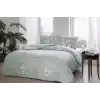 Taç Çift Kişilik Ranforce Nevresim Takımı Lily Gri