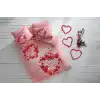 Taç Glow Parlayan Çift Kişilik Nevresim Takımı Roses Pembe