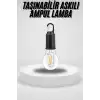 Taşınabilir Askılı Ampul Kamp Lambası Askılı Type-C Şarjlı Bahçe Lambası