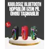 Taşınabilir Şarjlı Bluetooth Hoparlör Güçlü Bas