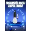 Taşınabilir Şarjlı Led Ampul Askılı Lamba Kamp Bahçe Lambası