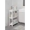 Tekerlekli 3 Katlı Çok Amaçlı Raf Ünitesi - Banyo Mutfak Düzenleyici Organizer Raf