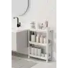 Tekerlekli 3 Katlı Çok Amaçlı Raf Ünitesi - Banyo Mutfak Düzenleyici Organizer Raf