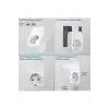 Tekli Yüksek Voltaj Korumalı Duvar Prizi 2x Type-c 1x Usb Çıkışlı Priz Grup Priz Çoğaltıcı Beyaz