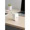 Tekli Yüksek Voltaj Korumalı Duvar Prizi 2x Type-c 1x Usb Çıkışlı Priz Grup Priz Çoğaltıcı Beyaz