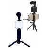 Telefon Tutucu Led Işıklı Kumandalı Mikrofon Telefon Vlog Video Kayıt