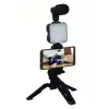 Telefon Tutucu Mikrofonlu Işıklı Youtuber Video Kayıt