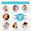 Terapi Jel Yüz Maskesi Soğuk Ve Sıcak Boncuklu Ayarlanabilir Maske (Mavi)