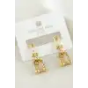 Tiffny Zirkon Taşlı Lüks Çelik Küpe