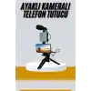 Tripod Telefon Tutucu Kumandalı Mikrofon Led Işık Vlog Video Kayıt